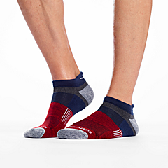 Inferno No Show Tab 3-Pack Socks, Navy | Red, dynamic