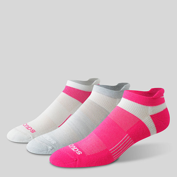 Inferno Cushioned No Show Tab 3-Pack Socks, Pink, dynamic