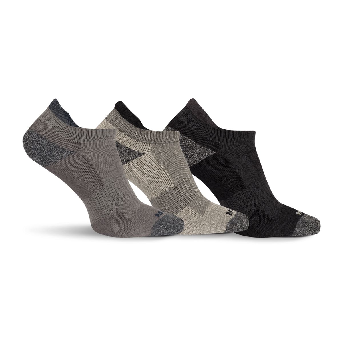 Wool Everday Tab Sock 3 Pack, Charcoal/Black Assorted, dynamic 3