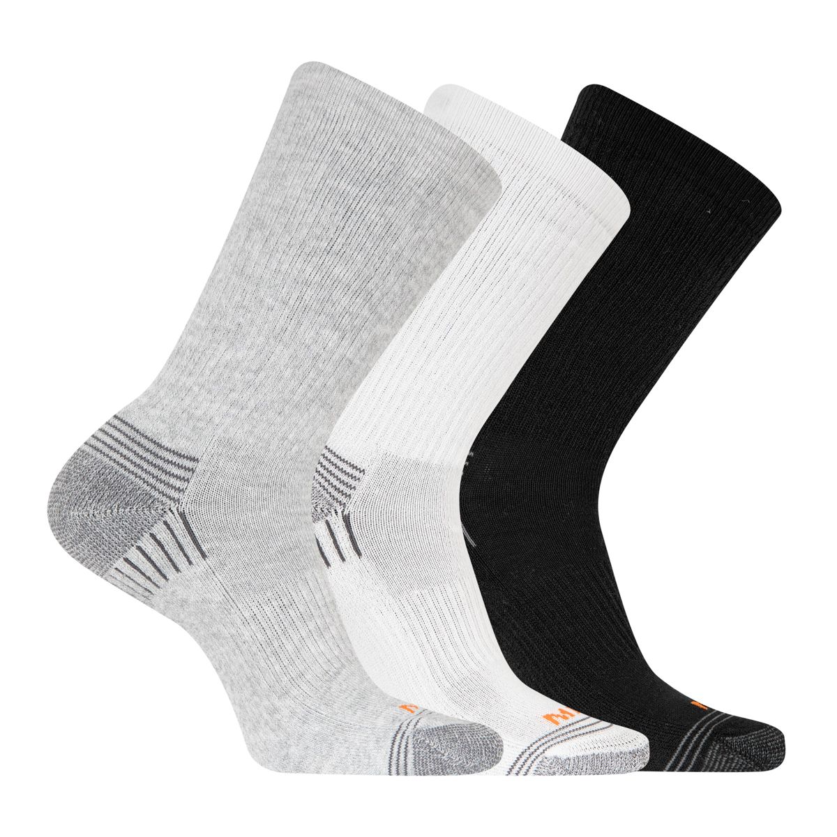 Merrell Cushioned Cotton Crew Sock - Breathable Comfort 3 Pair Pack – Loops  & Wales
