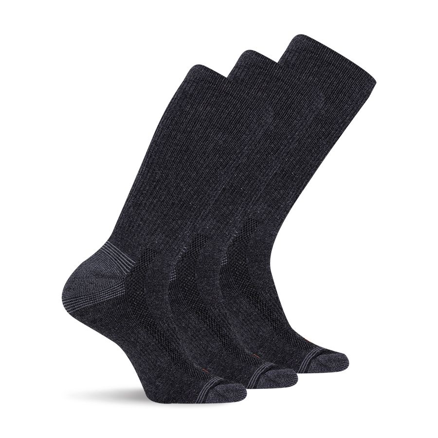 Recycled Everyday Crew Sock 3 Pack, Black, dynamic