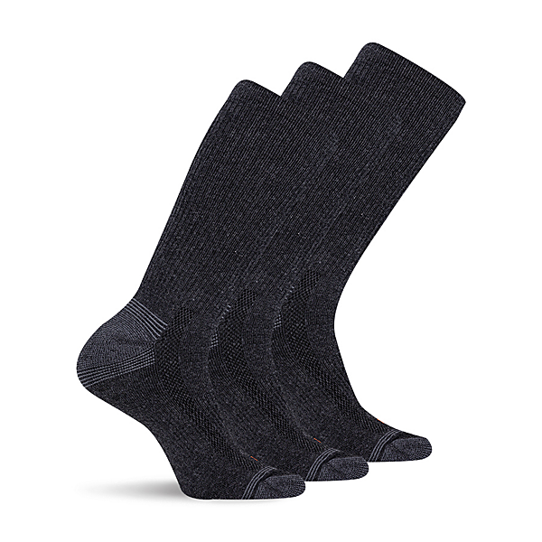 Repreve® Hiker Crew Sock 3-Pack, Black, dynamic