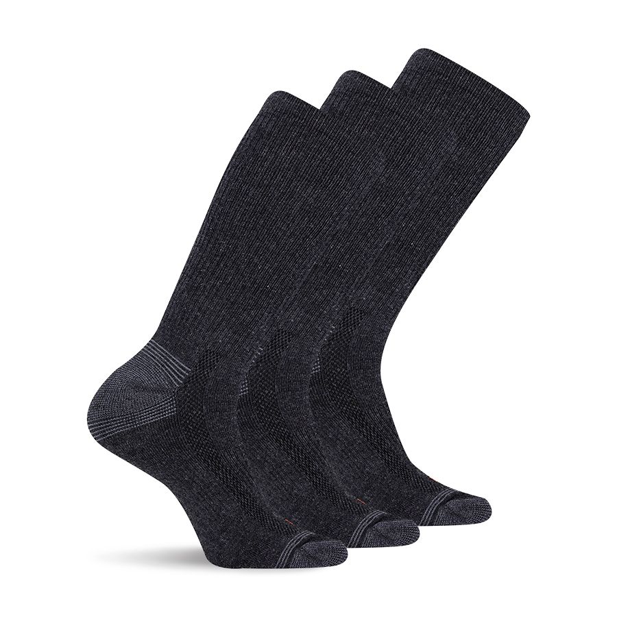 Hiker Crew Sock 3 Pack, Black, dynamic 1