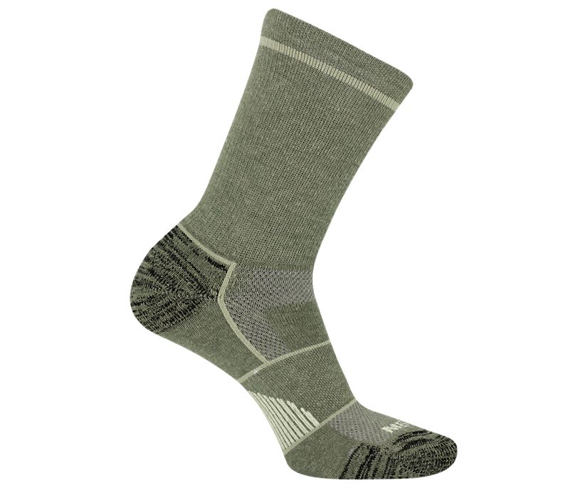 Lightweight Hiker Quarter Sock, Olive, dynamic