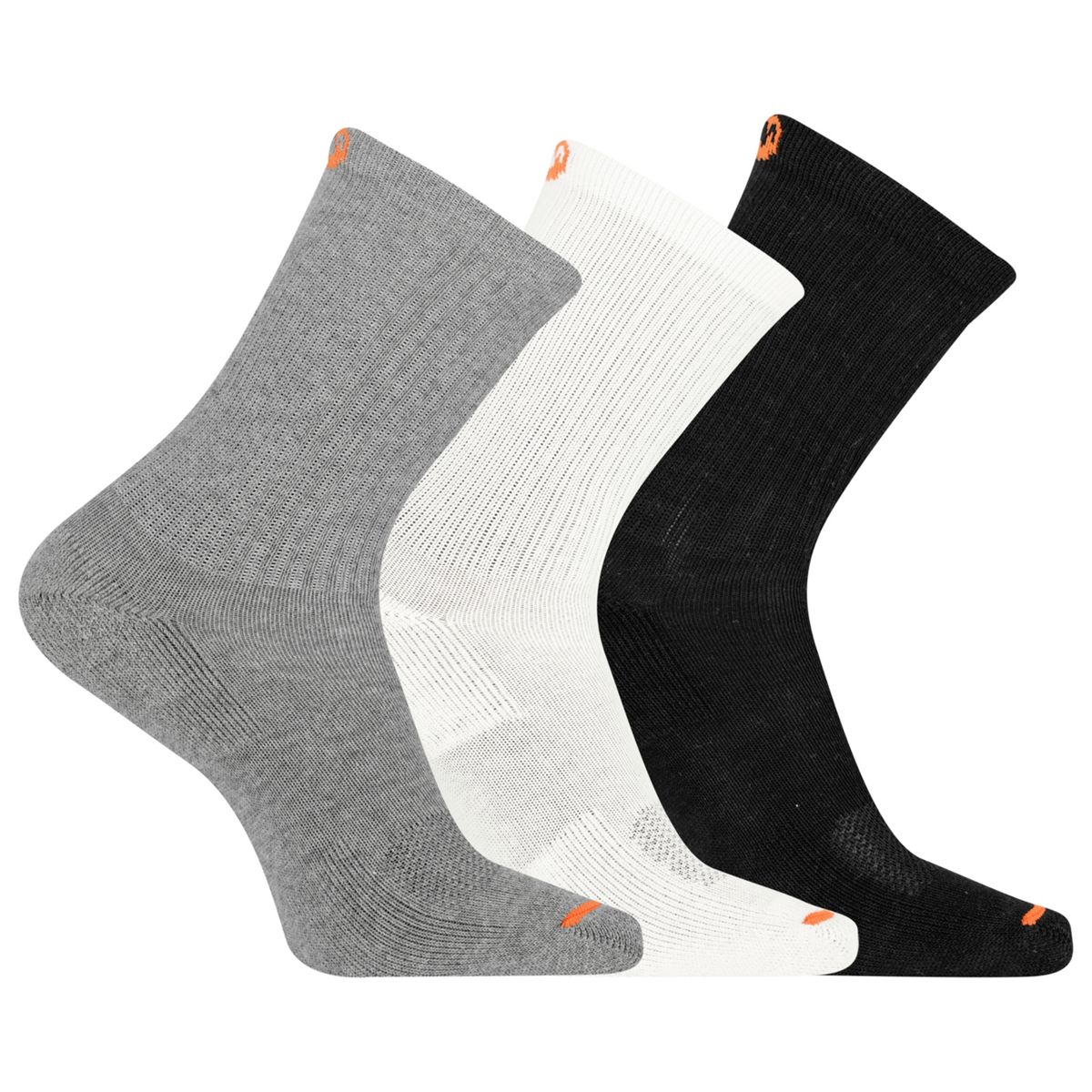 Cushioned Cotton Crew Sock 3 Pack, Black Assorted, dynamic