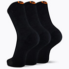 Cushioned Cotton Crew Sock 3 Pack, Black, dynamic 2
