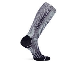 Merrell Logo Printed Performance Crew Sock, Black, dynamic