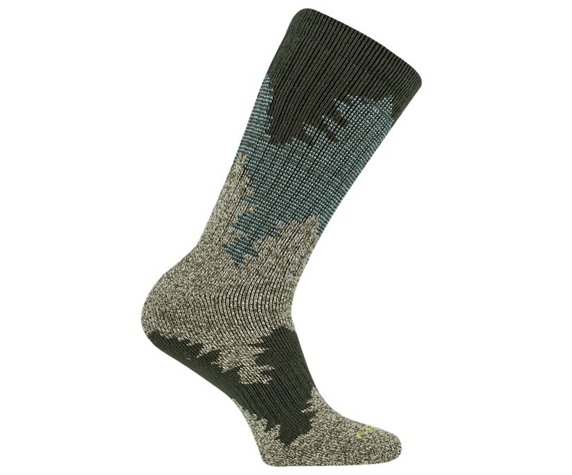 Holiday Brushed Thermal Crew Sock, Olive, dynamic