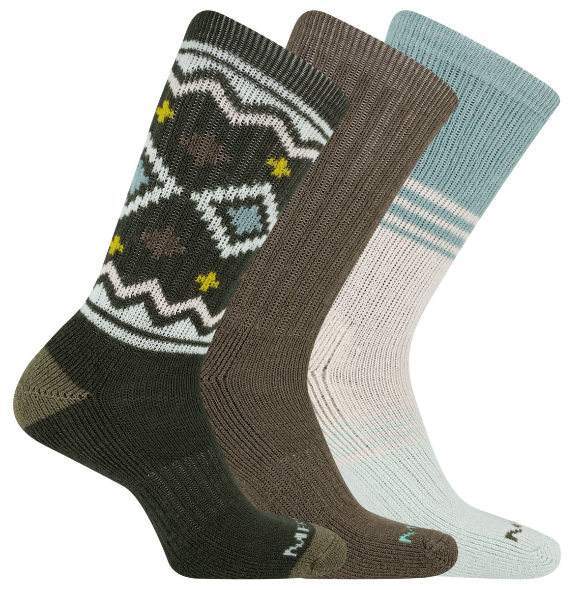 Holiday Thermal Wool Blend Crew 3 Pack Sock, Charcoal, dynamic