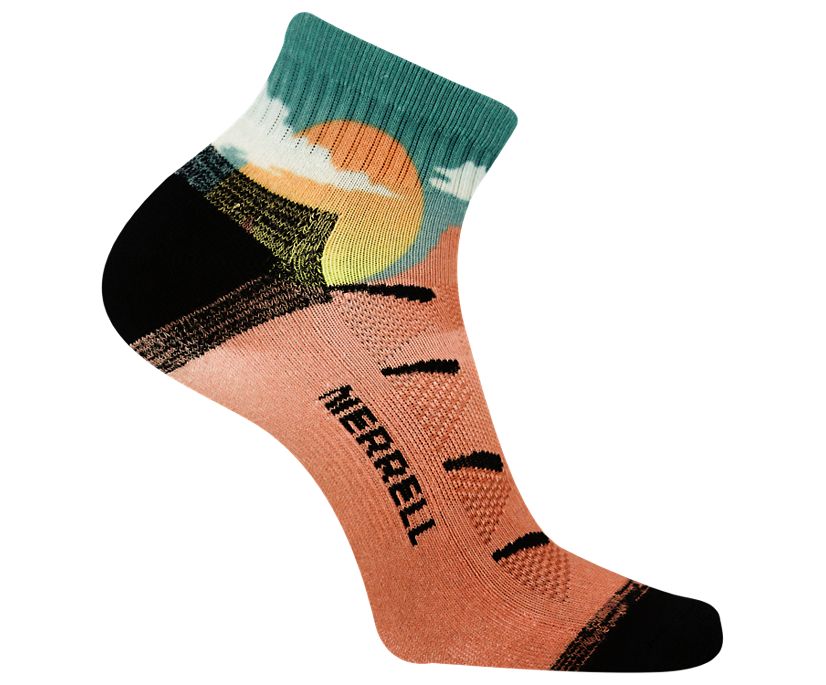 Moab Hiker Ankle Sock, Coral, dynamic