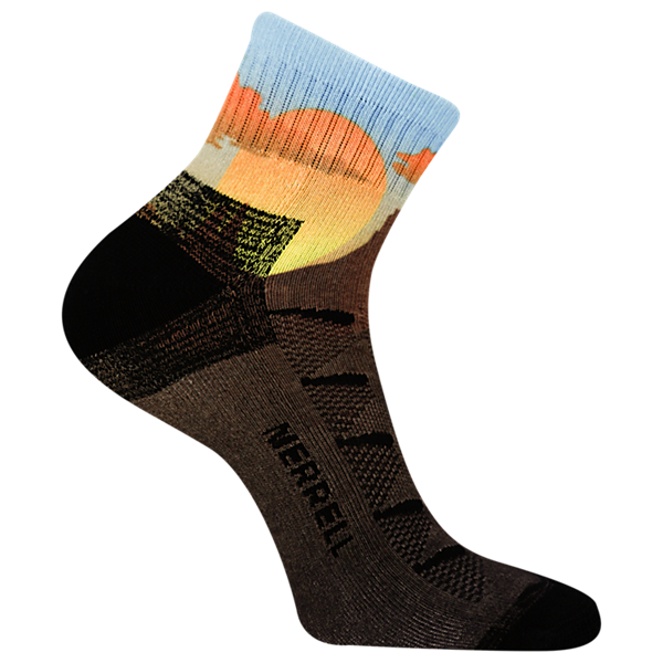 Moab Hiker Quarter Sock, Dark Brown, dynamic