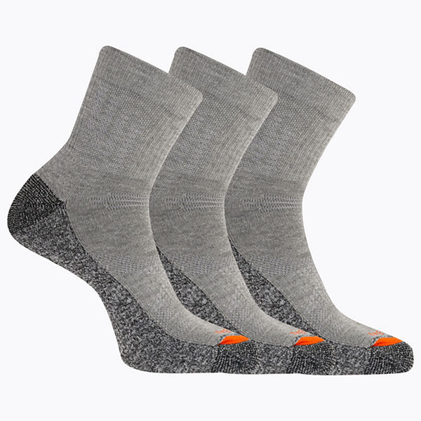 Lightweight Work Quarter Sock 3 Pack, Gray, dynamic