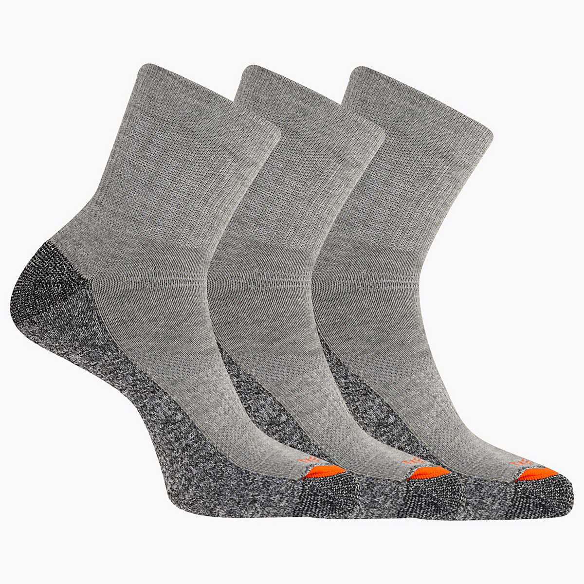 Lightweight Work Quarter Sock 3 Pack, Gray, dynamic 1