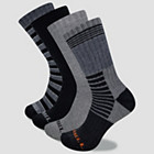 Thermal Hiking Crew Sock 4 Pack, Black Assorted, dynamic 1