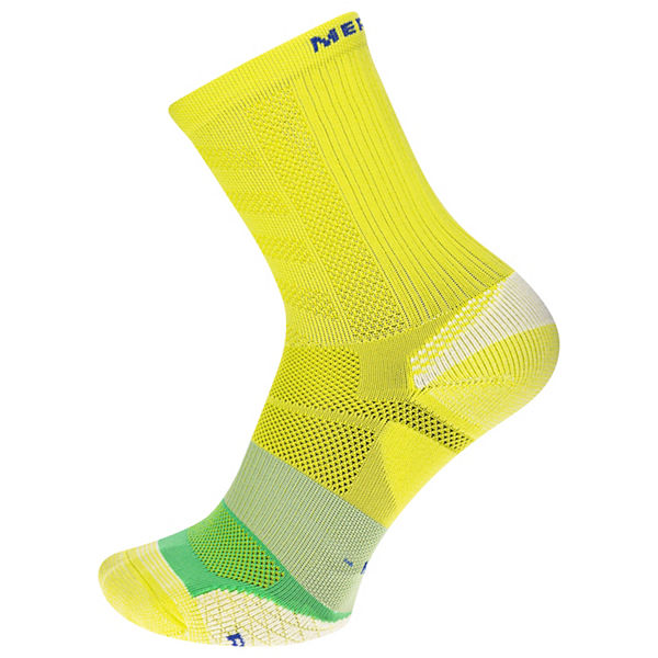Cushion Trail Runner Crew Sock, Light Yellow, dynamic