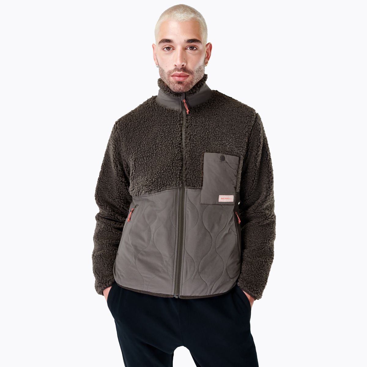 Sherpa Mixup Jacket, Beluga, dynamic