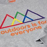 Outdoors Is For Everyone Crewneck Sweatshirt, Heather Gray, dynamic 4
