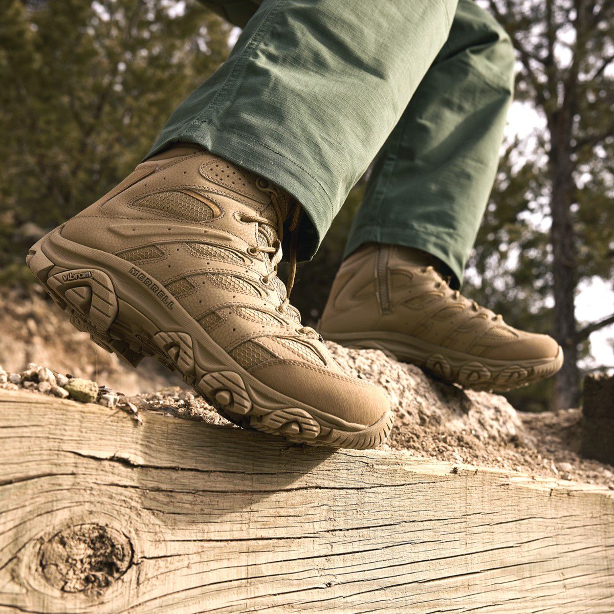 Moab 3 8" Tactical Zip Waterproof Wide Width, Dark Coyote, dynamic 7