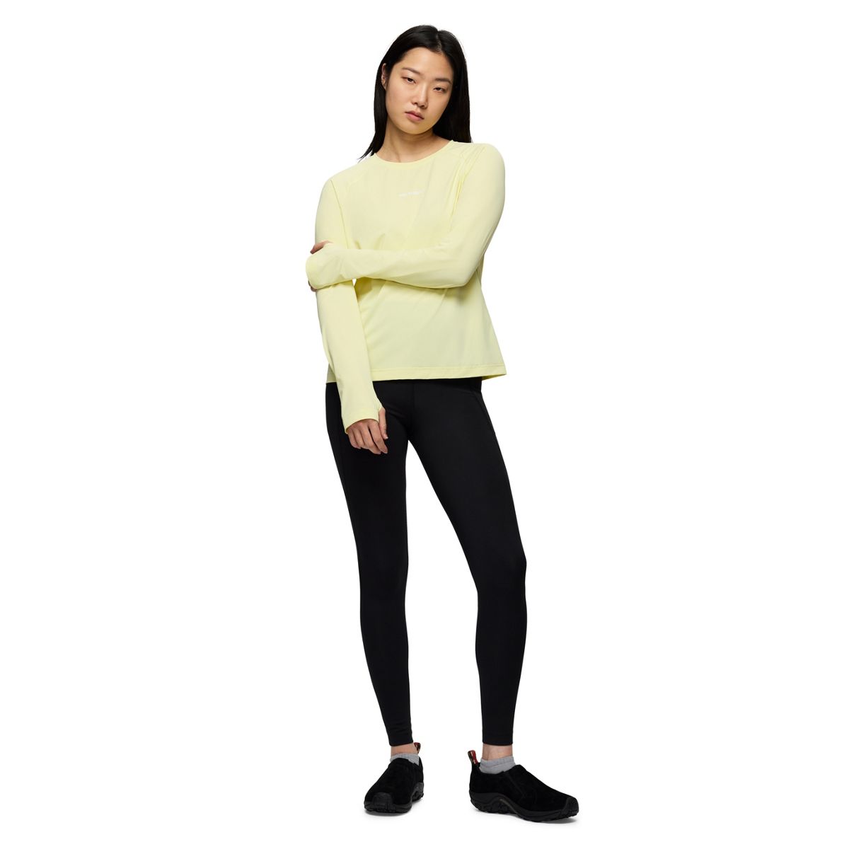 Safan Long Sleeve Running Top, Wax Yellow, dynamic 2