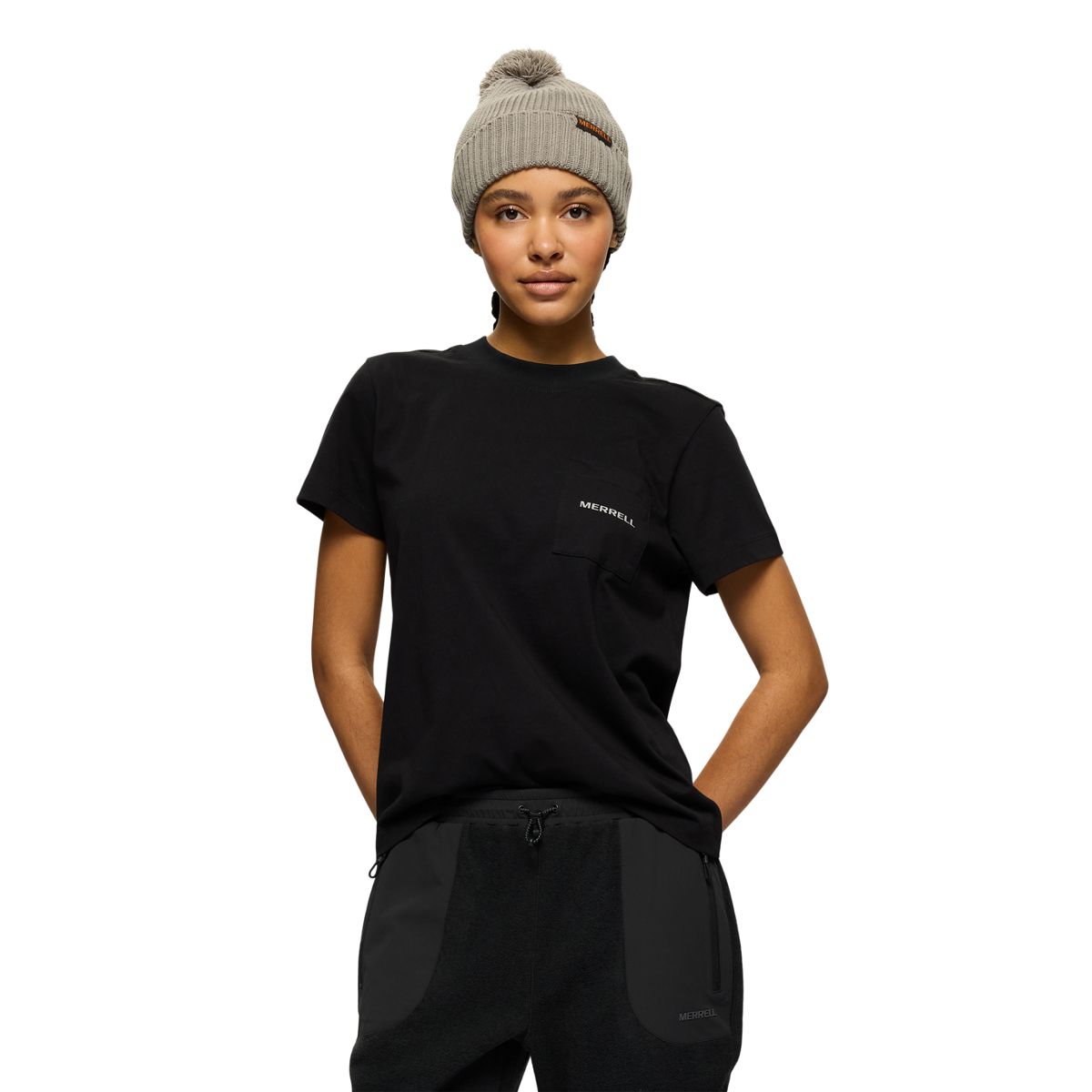 Relaxed Pocket Short Sleeve Tee, Black, dynamic