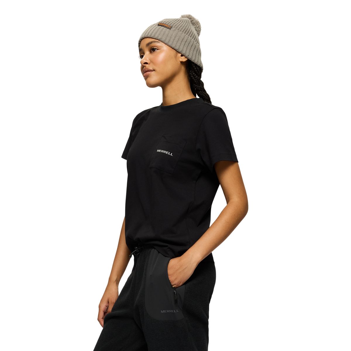 Relaxed Pocket Short Sleeve Tee, Black, dynamic 4
