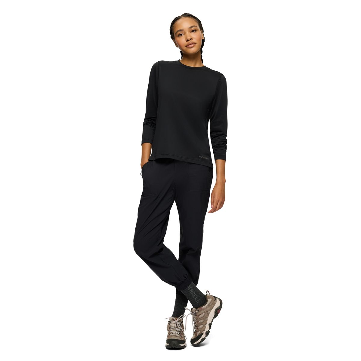 Active Long Sleeve Tee, Black, dynamic 2