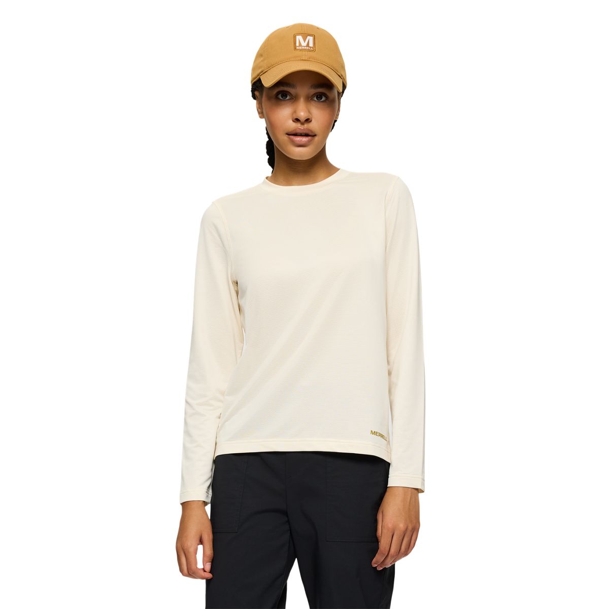 Active Long Sleeve Tee, Chalk, dynamic 2