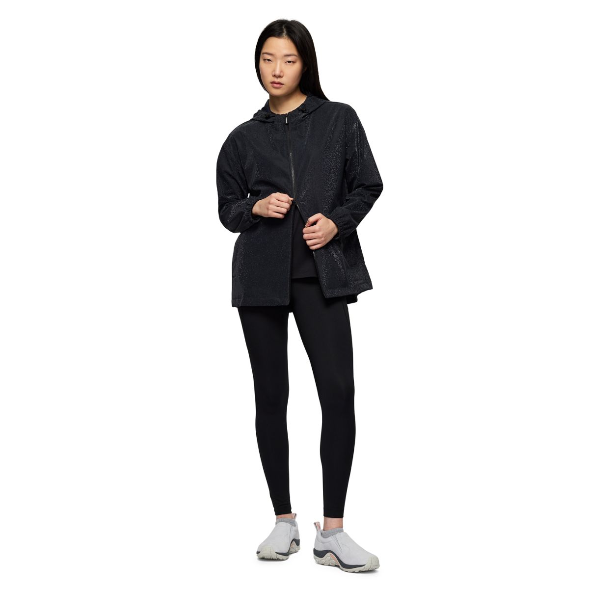 Rani Silver Metallic Raincoat, Black Tile, dynamic 2