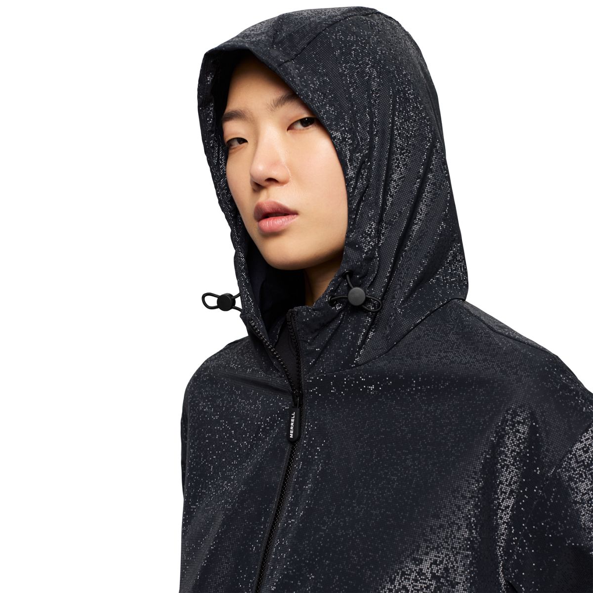 Rani Silver Metallic Raincoat, Black Tile, dynamic 5