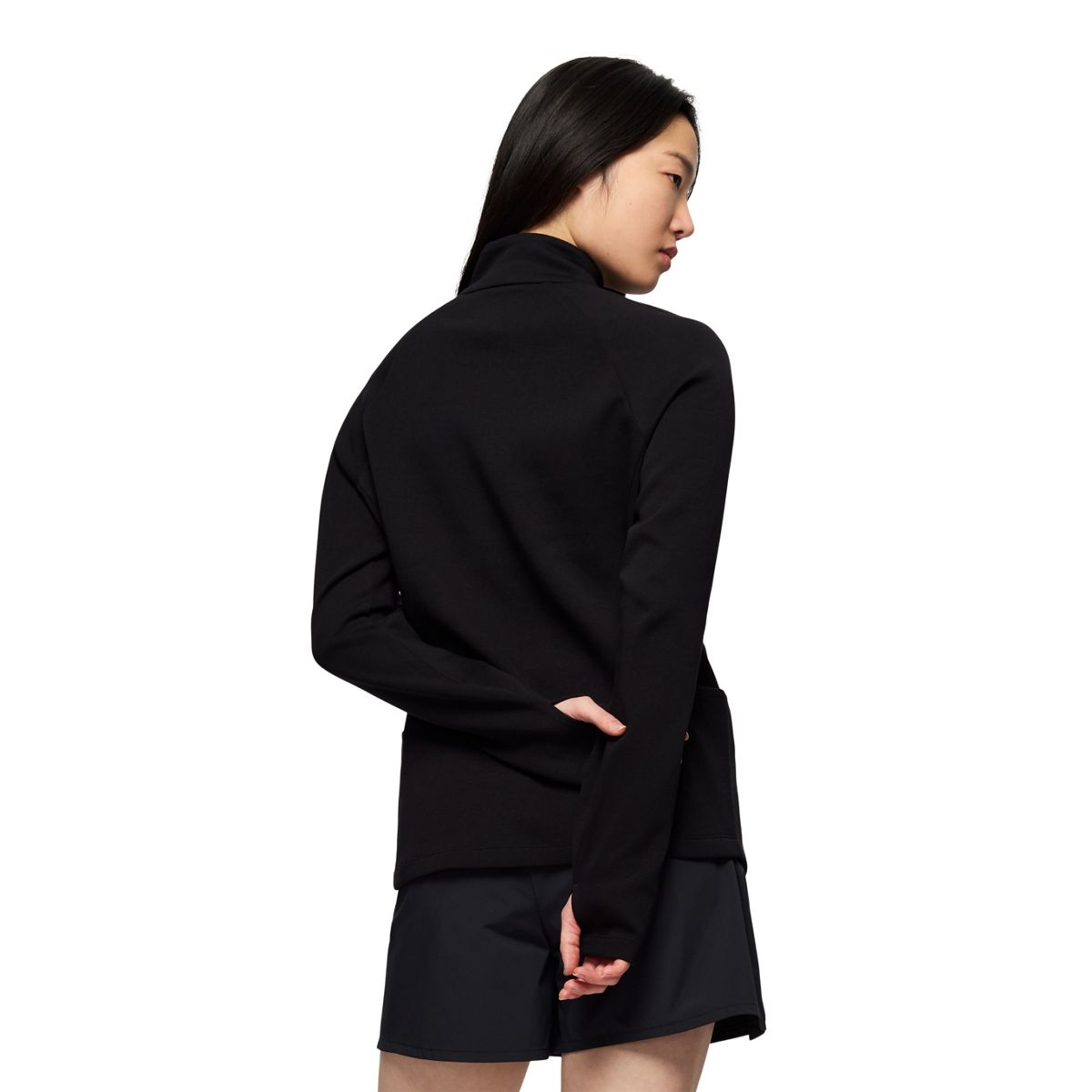 Riley Quarter Zip, Black, dynamic 3
