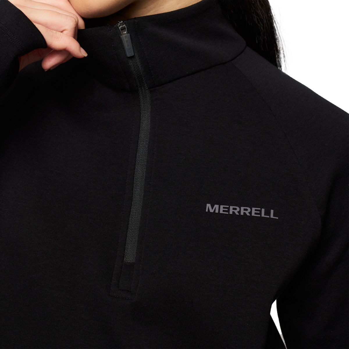 Riley Quarter Zip, Black, dynamic 5