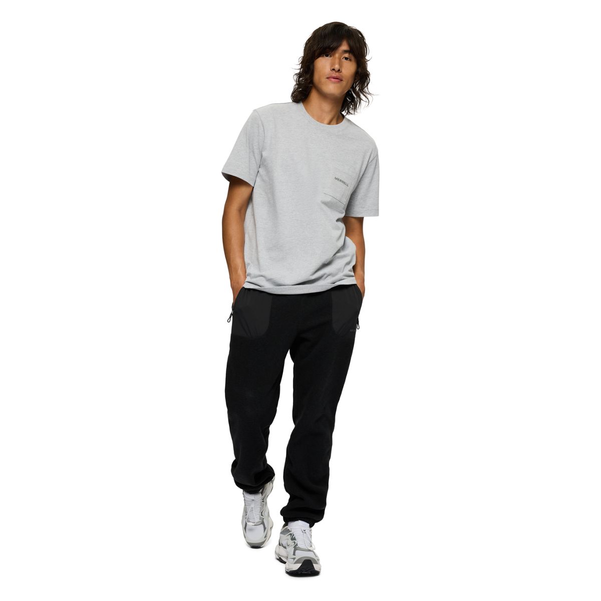 Relaxed Pocket Short Sleeve Tee, Heather GRey, dynamic 2