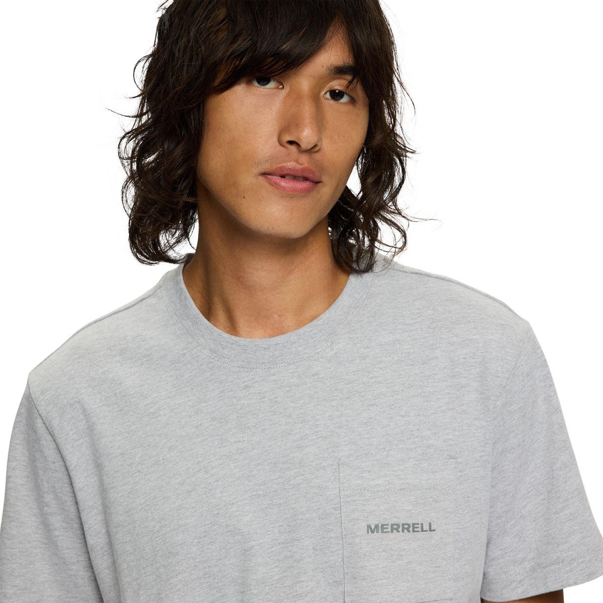 Relaxed Pocket Short Sleeve Tee, Heather GRey, dynamic 5