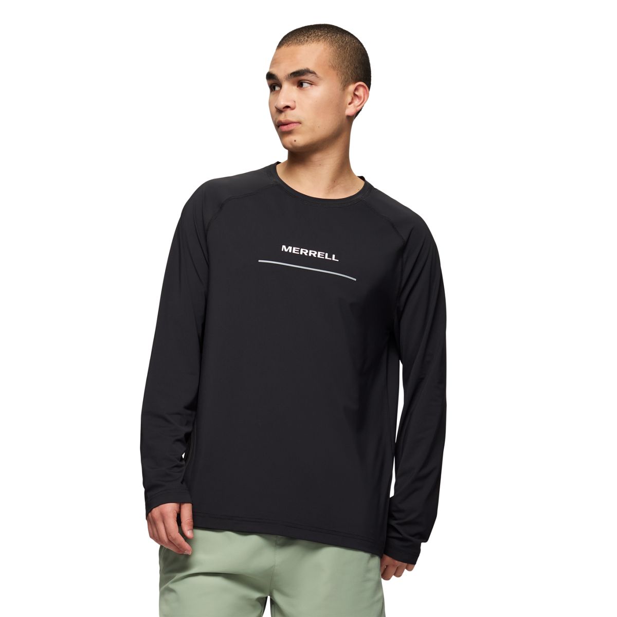 Rowan Long Sleeve Running Top, Black, dynamic
