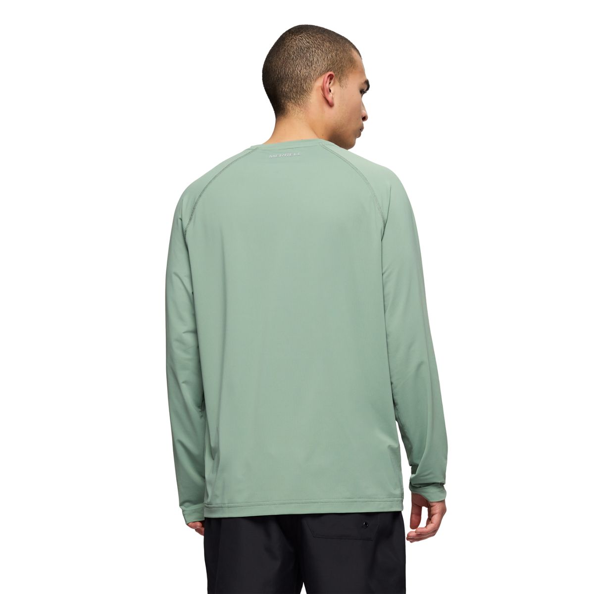 Rowan Long Sleeve Running Top, Iceberg Green, dynamic 3