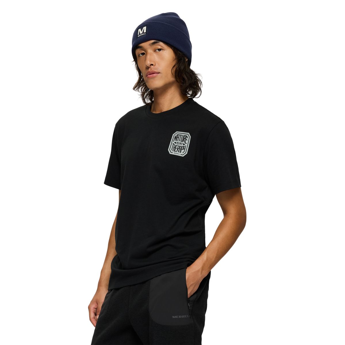 Nature Is My Therapy Graphic Tee, Black, dynamic 5