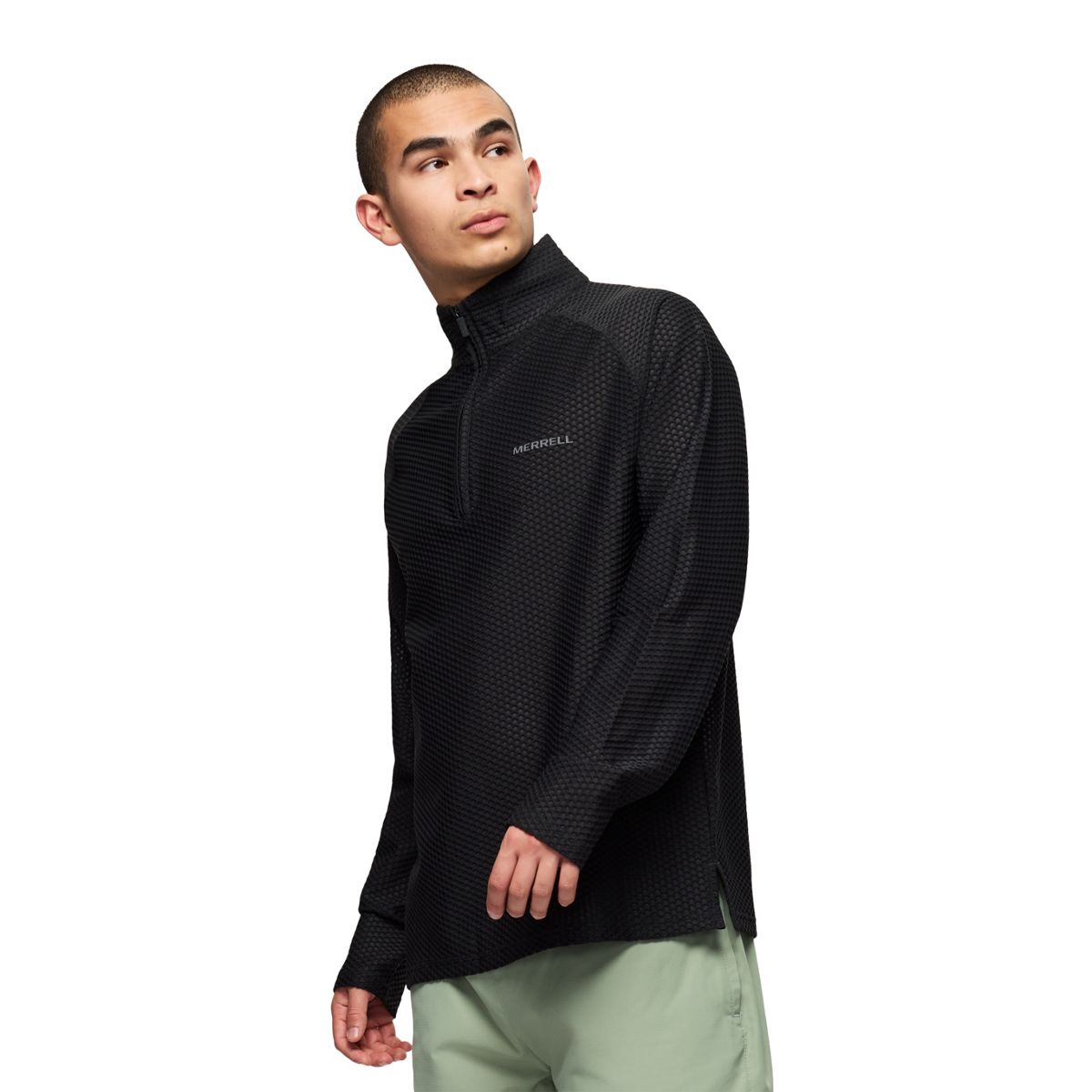 Teebo Quarter Zip, Black, dynamic 4