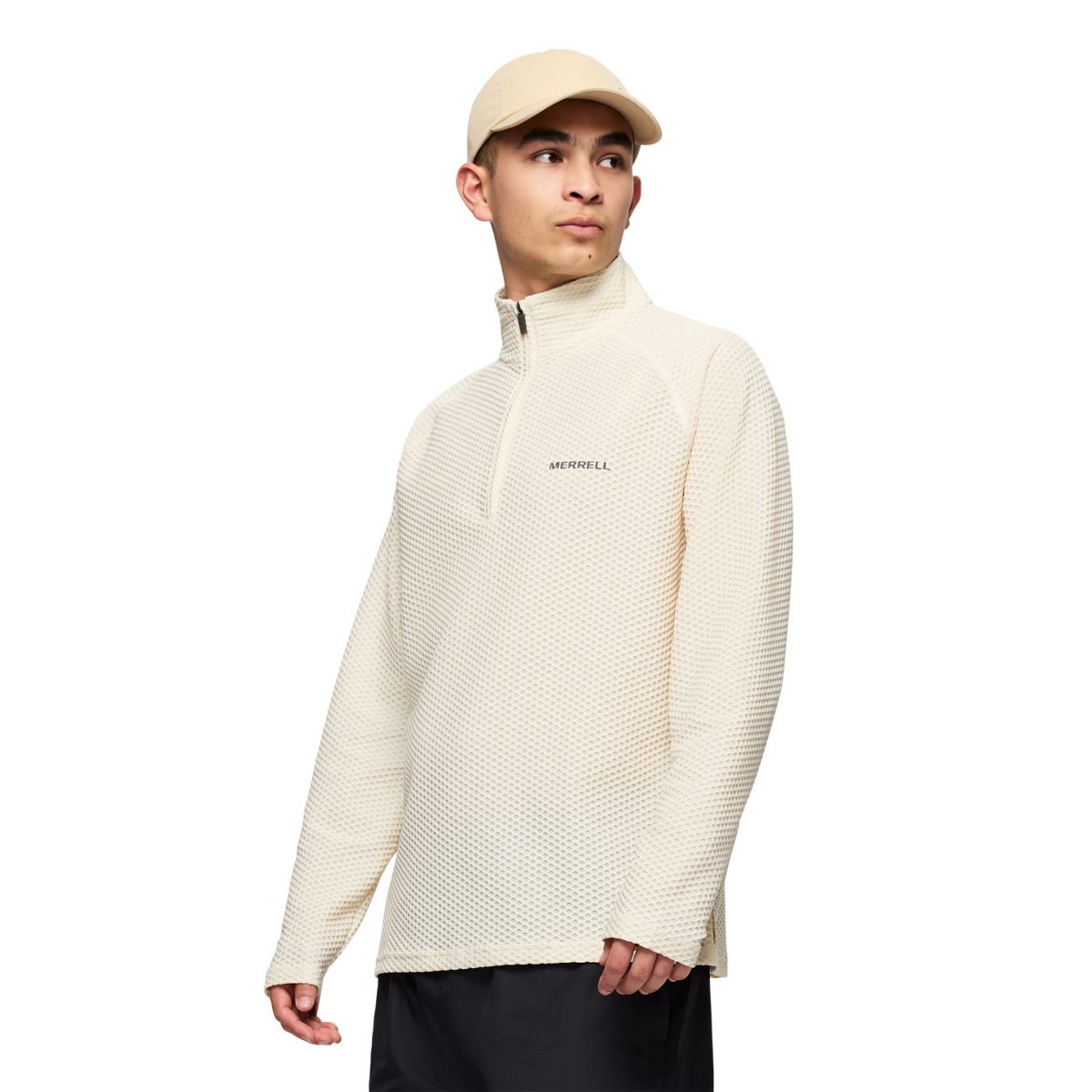 Teebo Quarter Zip, Whitecap Grey, dynamic 4