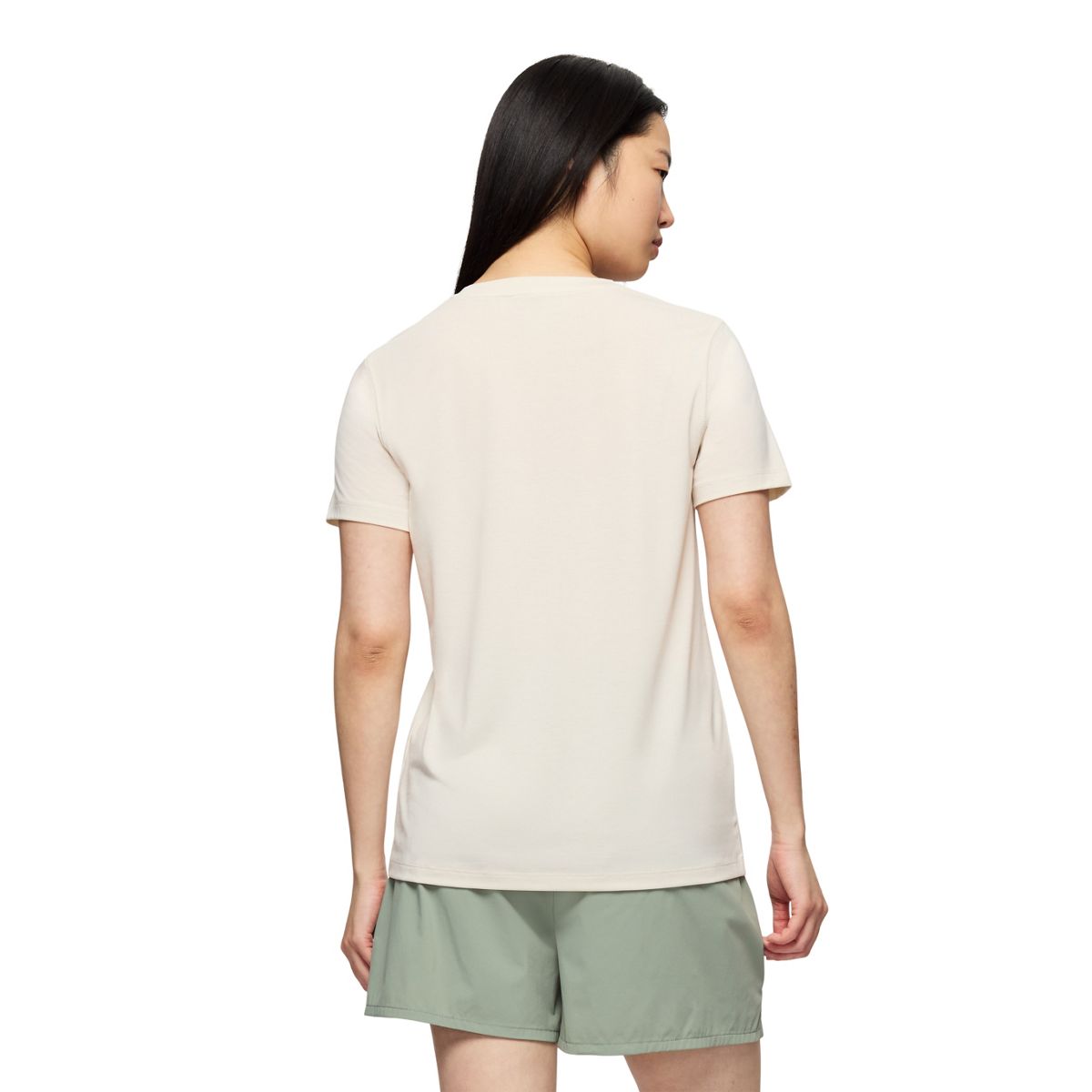 Viva V-Neck Tencel Tee, Whitecap Grey, dynamic 3