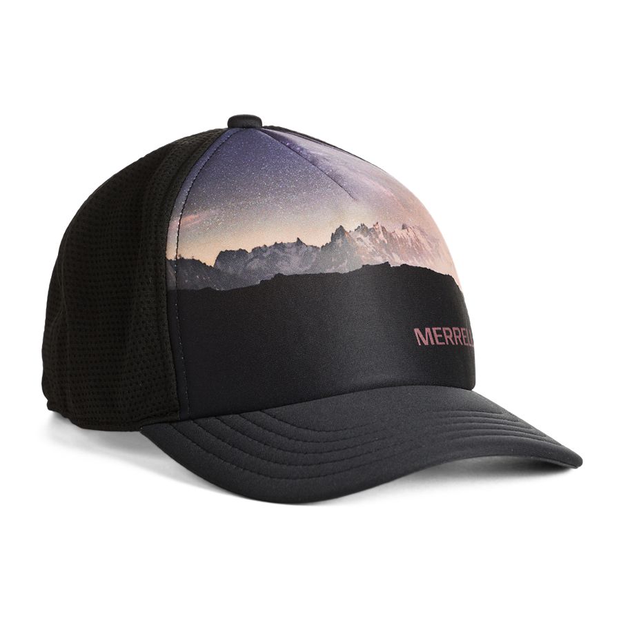 Photo Print Trucker Hat, Black, dynamic 1