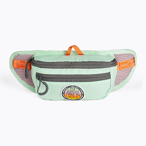 Crest 1.5L Lumbar Pack X Unlikely Hikers, Mist Green, dynamic