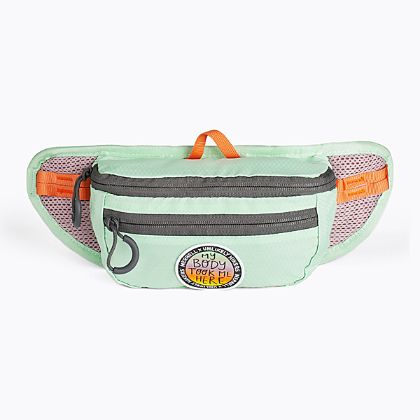 Crest 1.5L Lumbar Pack X Unlikely Hikers, Mist Green, dynamic