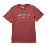 Merrell Est 1981 Wordmark Short Sleeve Tee, Brick Heather, dynamic 1