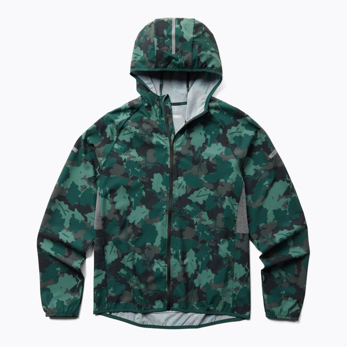 Trail Running Jacket, Sea Moss Leaf Print, dynamic