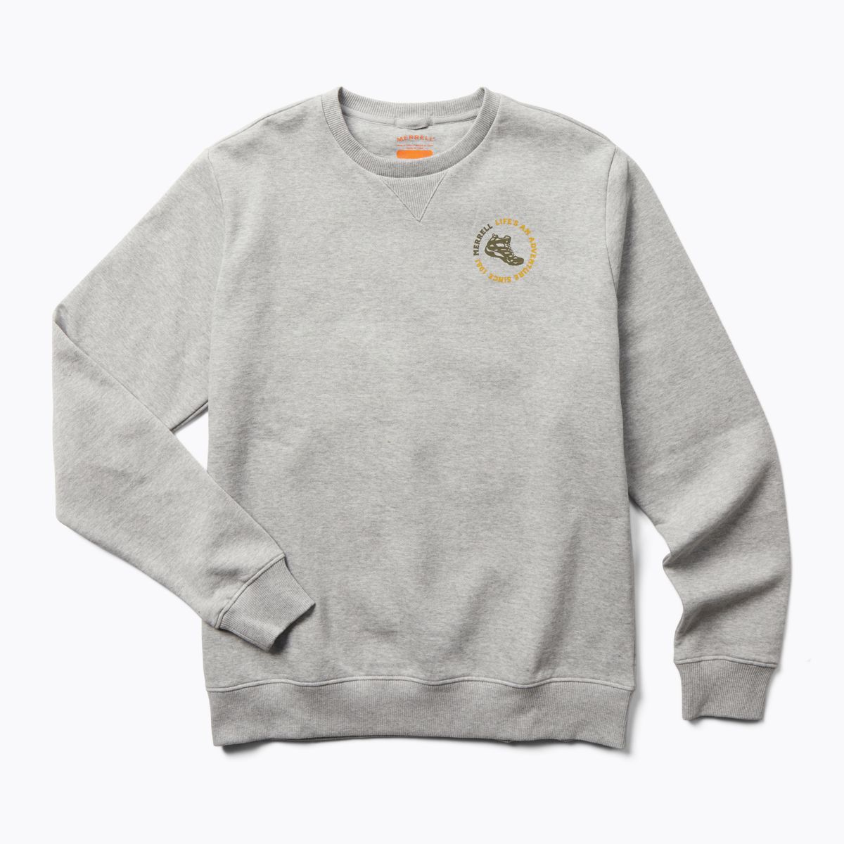 Life's An Adventure Crew Neck Fleece, Grey Heather, dynamic