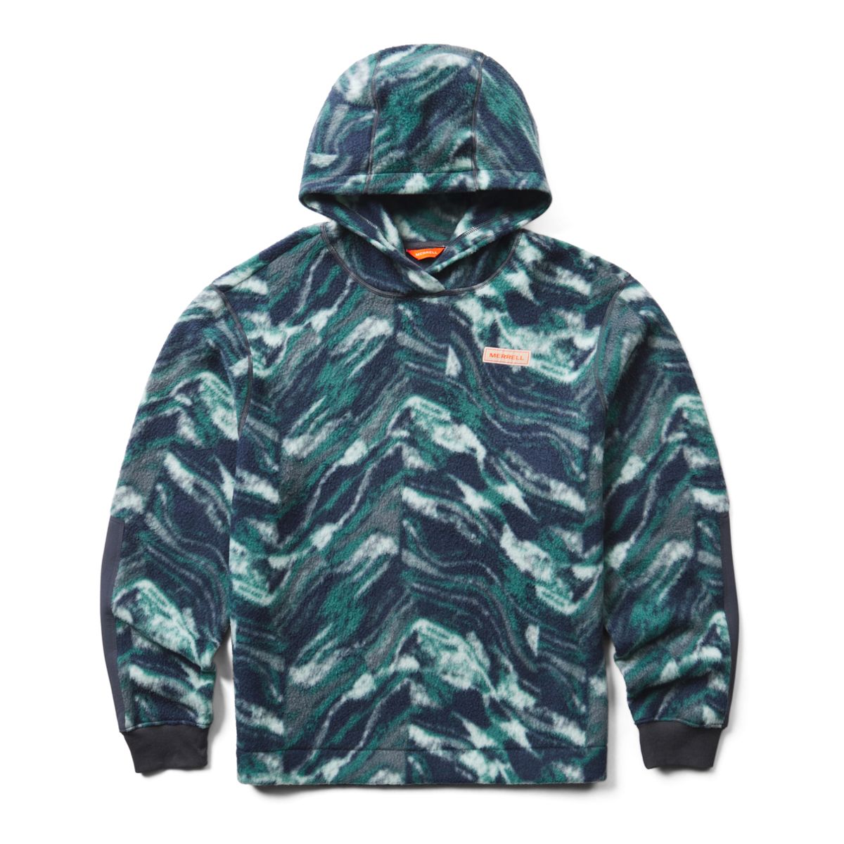 Print Sherpa Hoody, Pacific Marble, dynamic