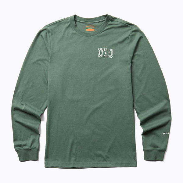 Mountain Layer Long Sleeve Tee, Dark Forest, dynamic