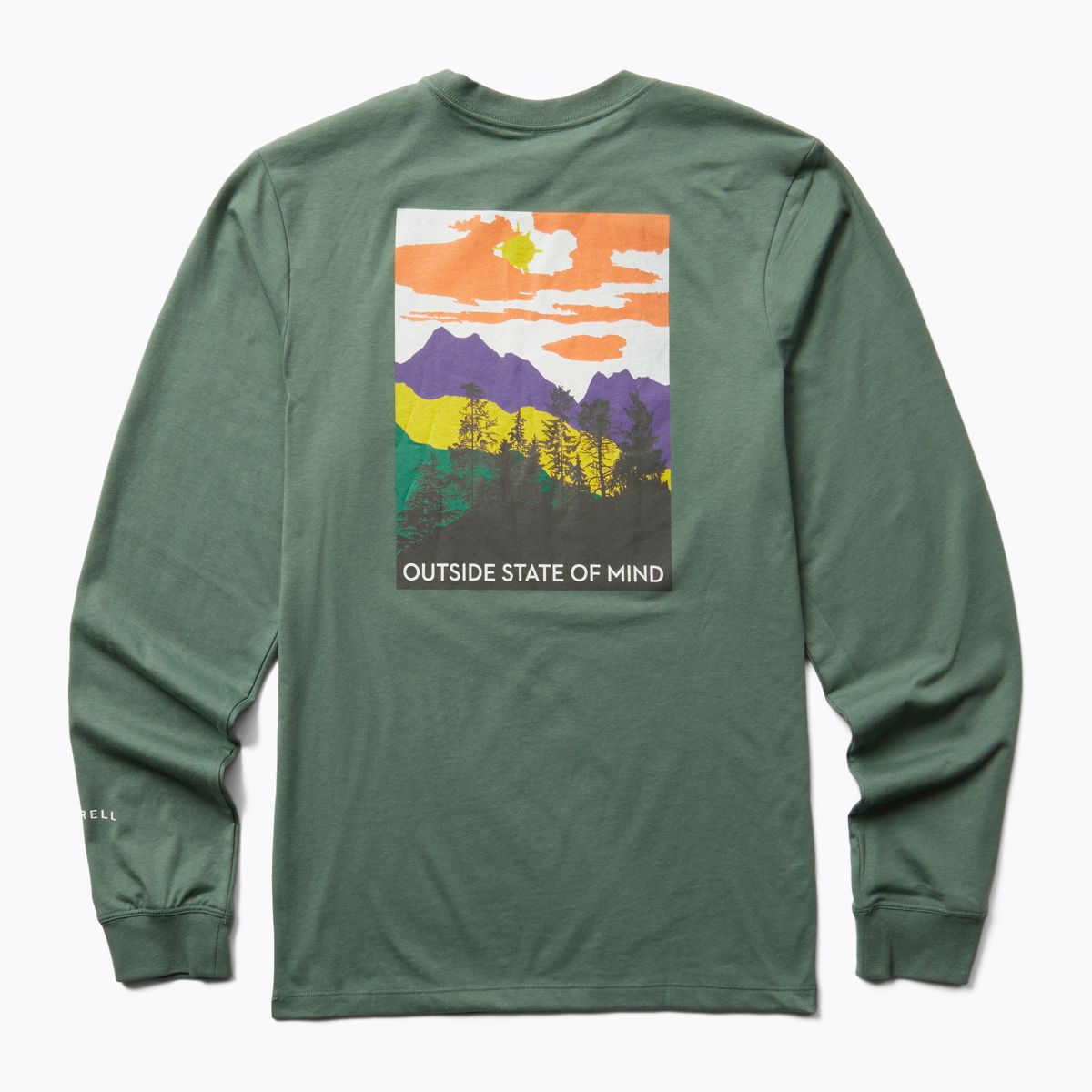 Mountain Layer Long Sleeve Tee, Dark Forest, dynamic 2