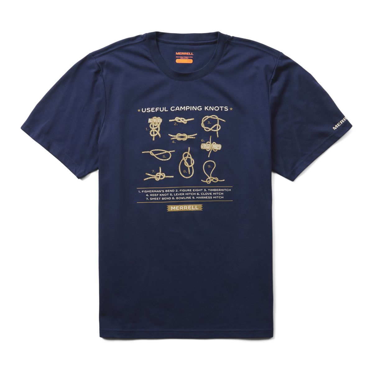 Know Your Knots Short Sleeve Tee, Navy, dynamic