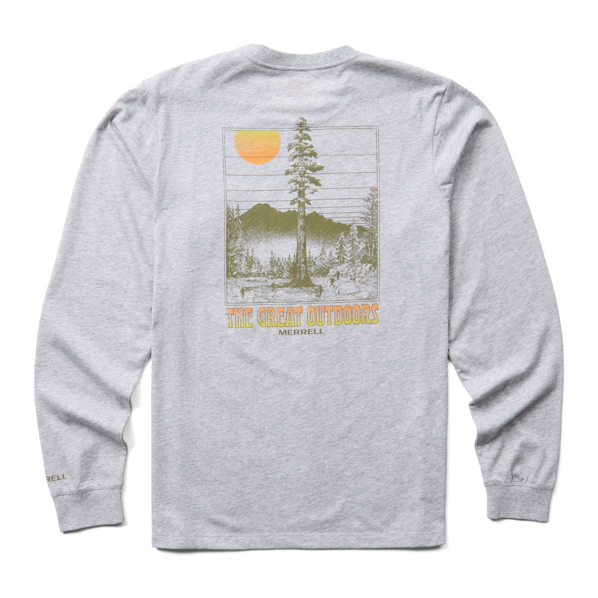 Great Outdoors Long Sleeve Tee, Grey Heather, dynamic 2